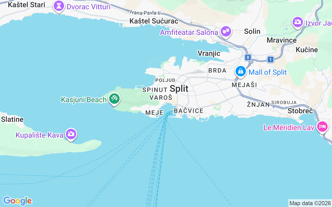 De locatie van Motorboot: Matejuška, Split