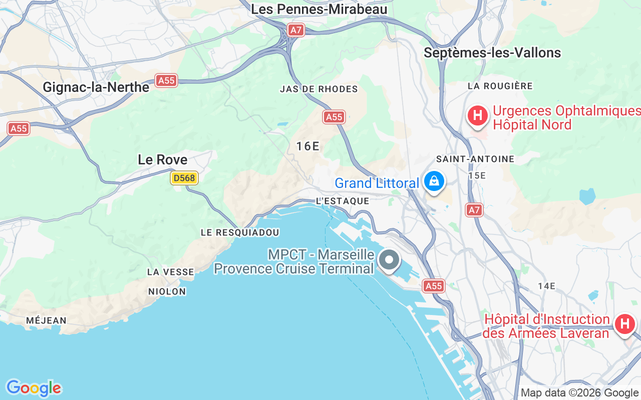 Emplacement du Voilier: Port L'estaque, Marseille
