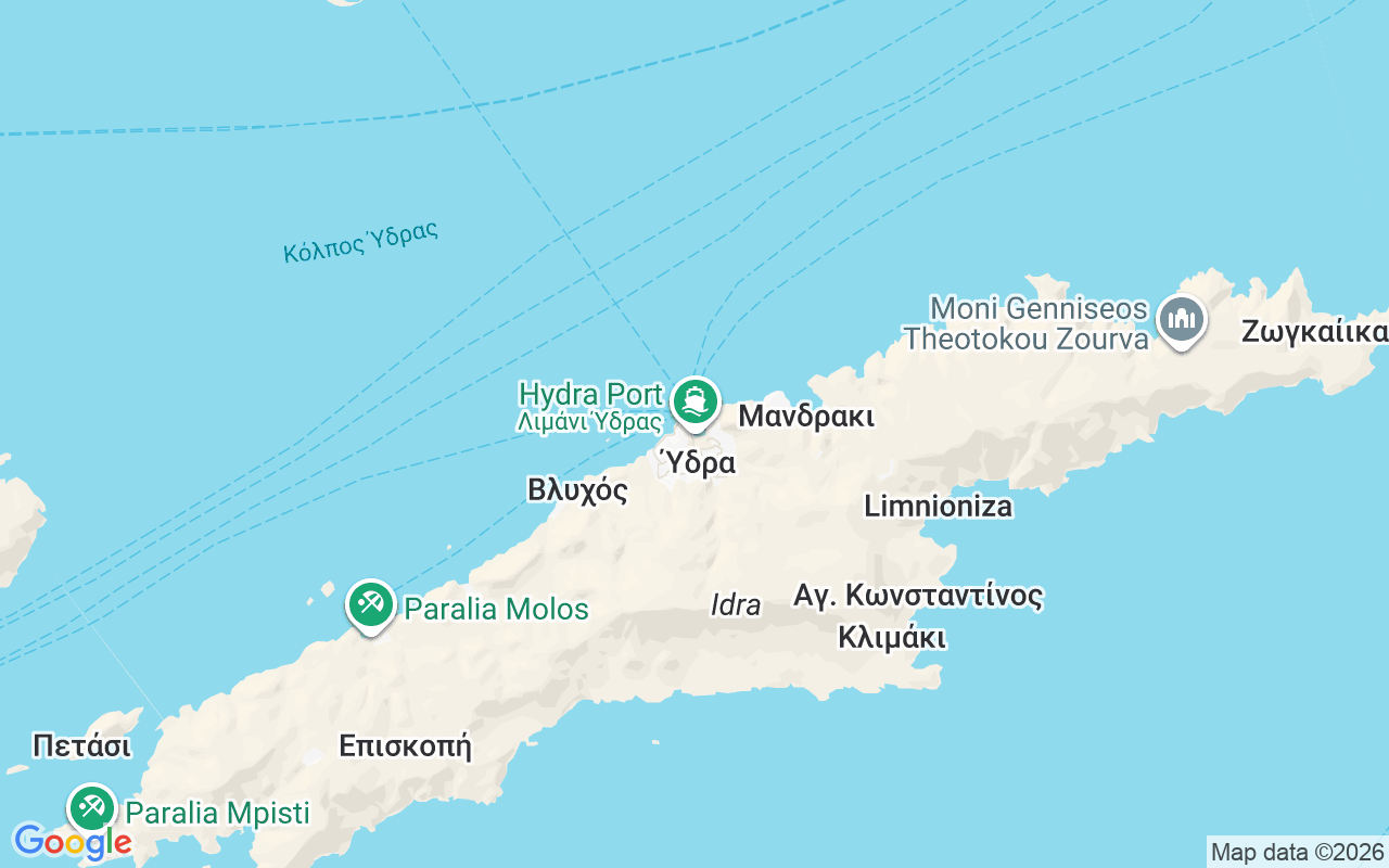 Emplacement du Semi-rigide: Hydra Port, Hydra