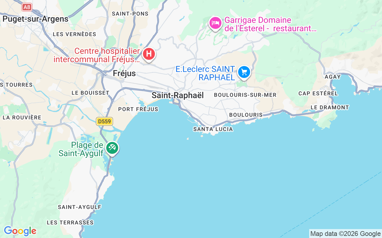 Localização do(a) Iate a motor: 83700 Saint-Raphaël, França
