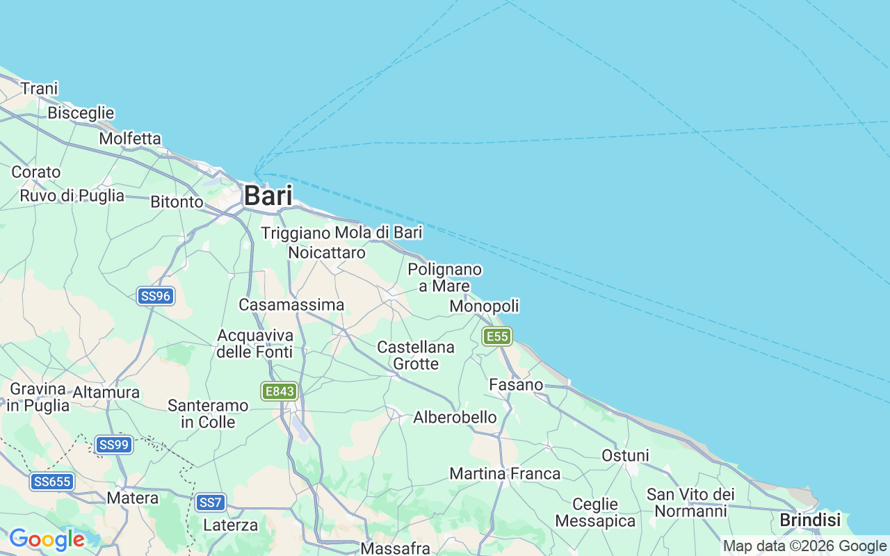Liegeplatz Motorboot: Cala Ponte, 70044 Polignano A Mare