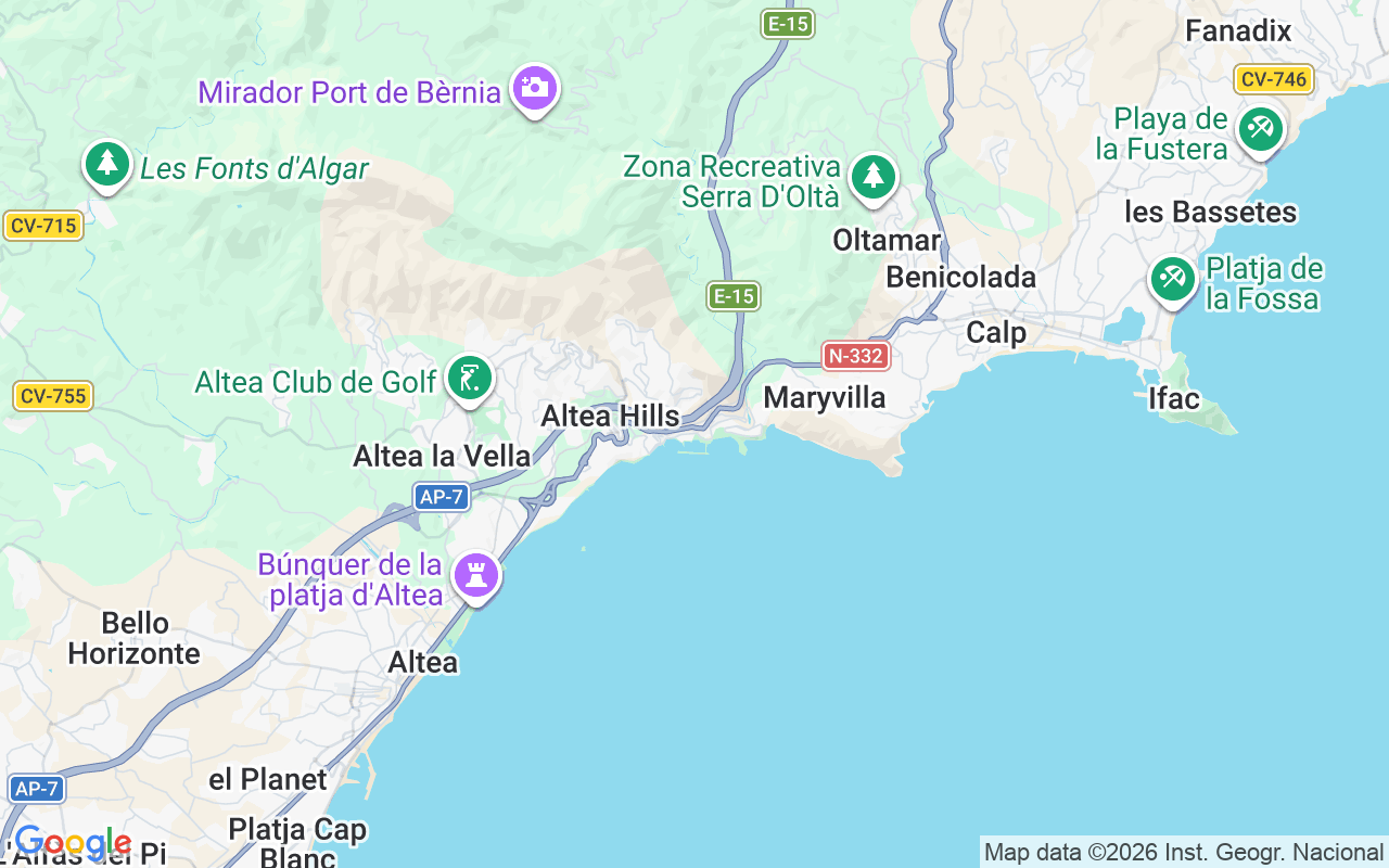 Plats för Motorbåt: Altea, Spanien