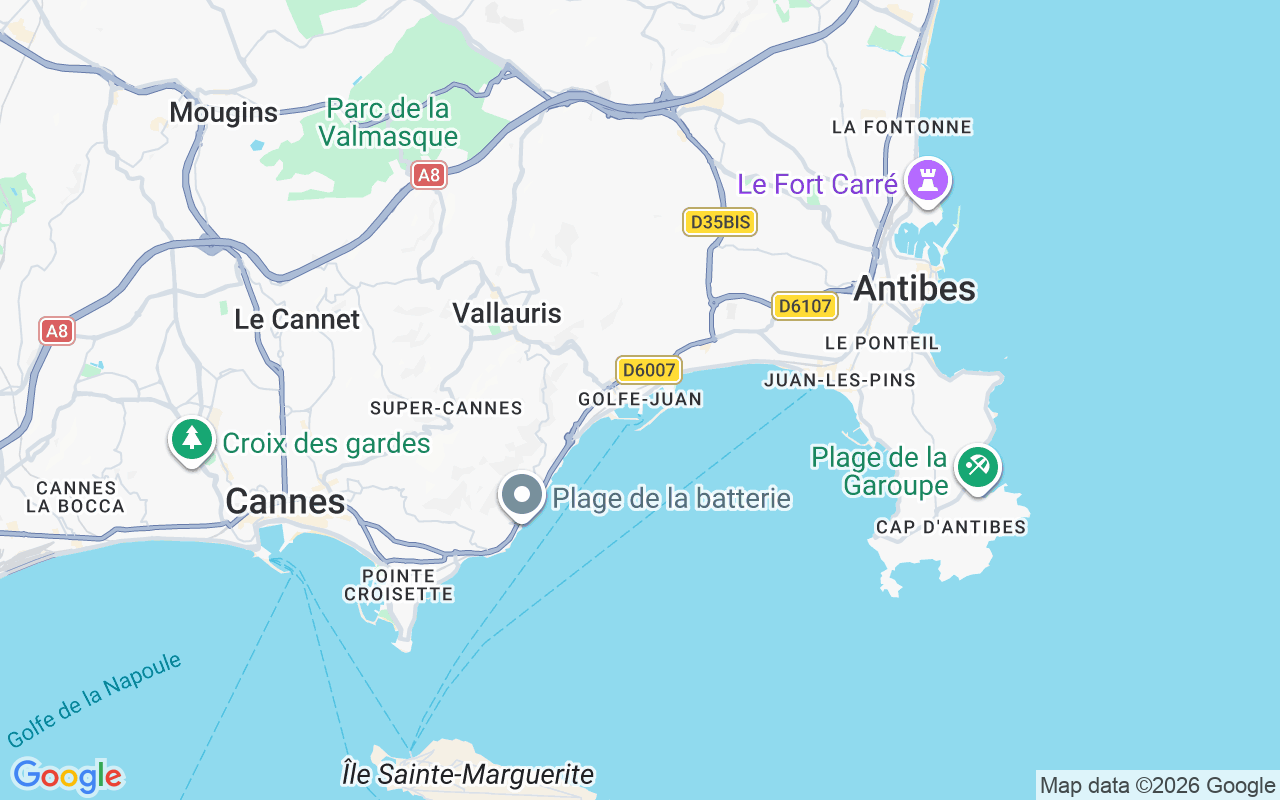 De locatie van RIB: Port Camille Rayon, Golfe Juan