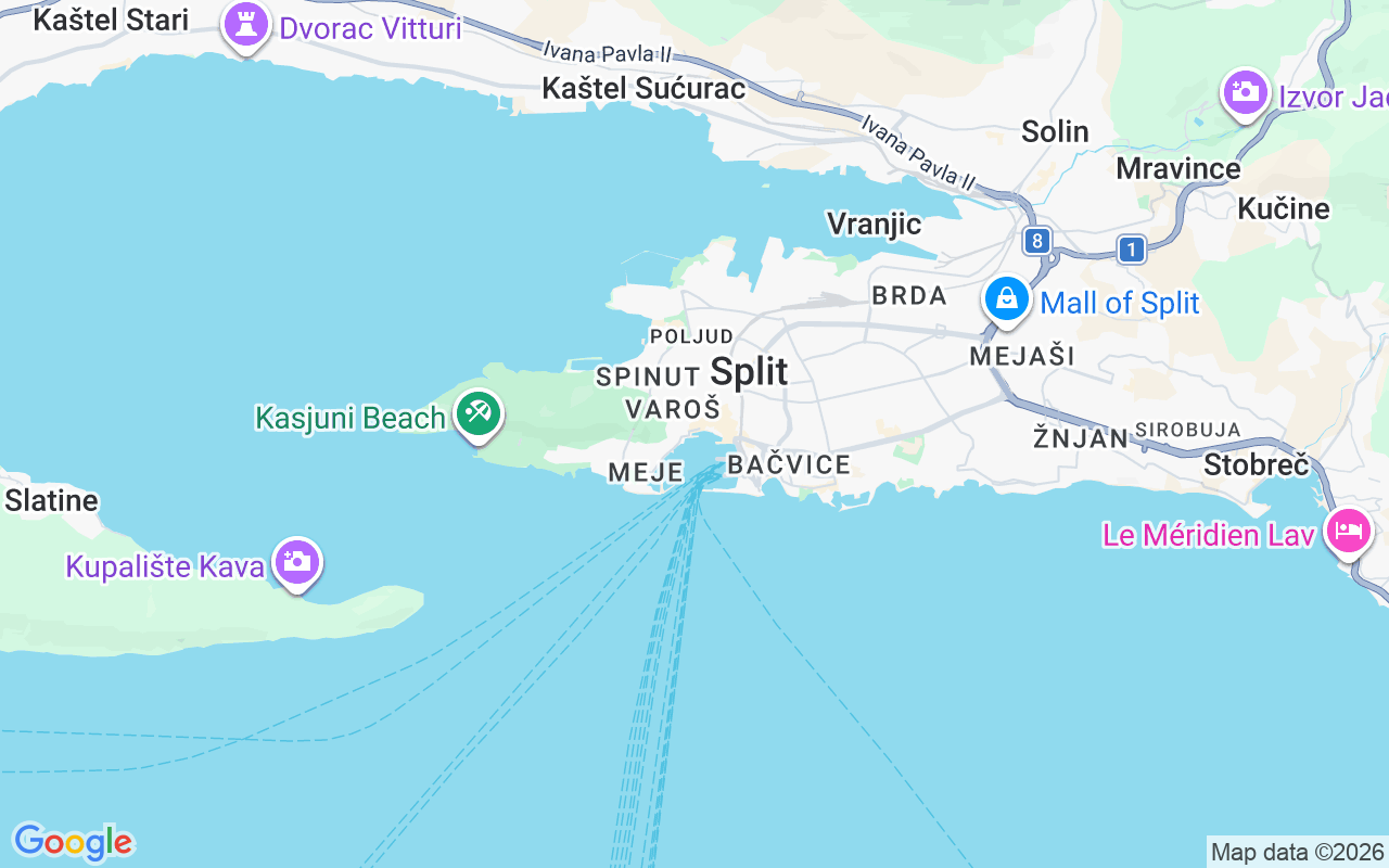 Location of the RIB: Matejuška, Split