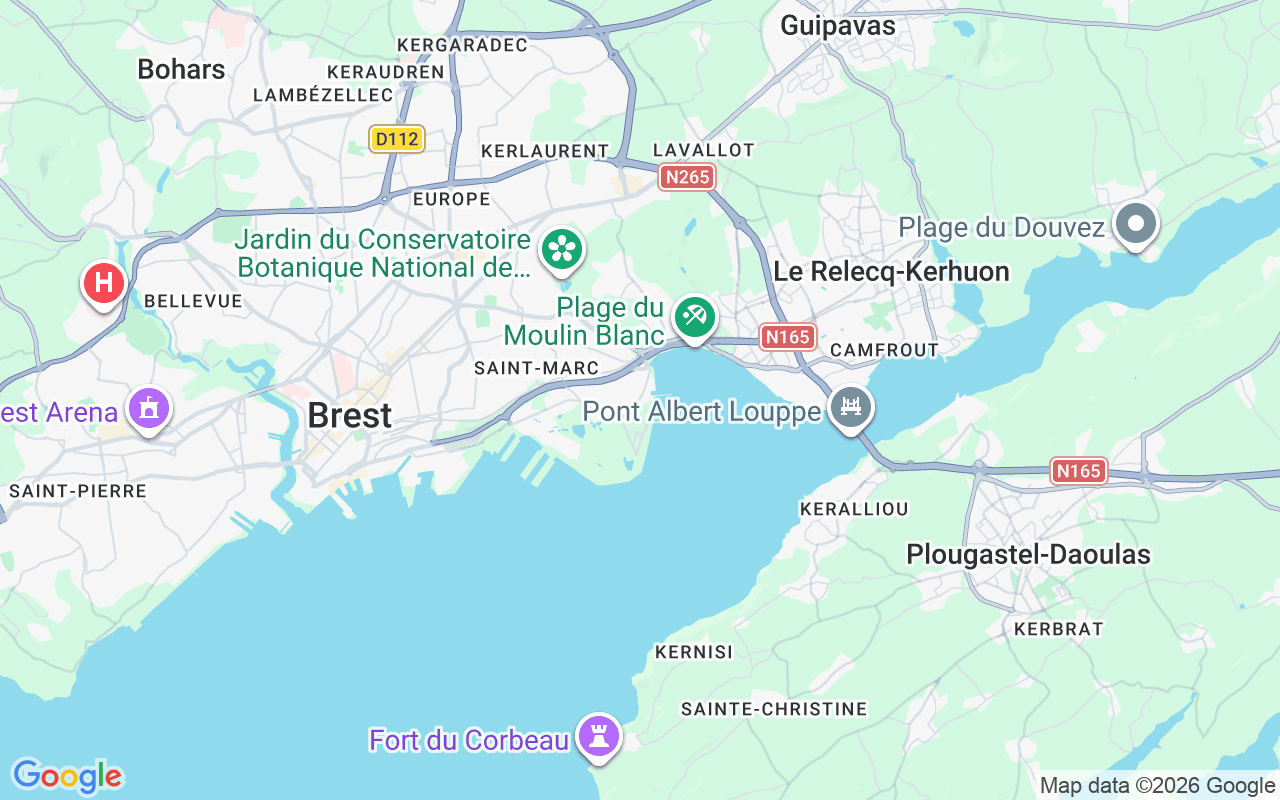Emplacement du Semi-rigide: Port Du Moulin Blanc, Brest