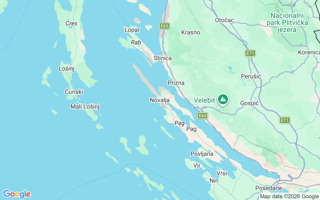 De locatie van Motorboot: Novalja - Potočnica, Novalja