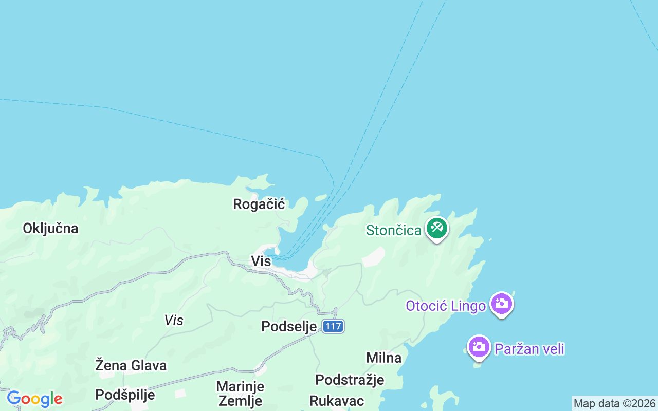 De locatie van RIB: Viska Luka Marina, Vis