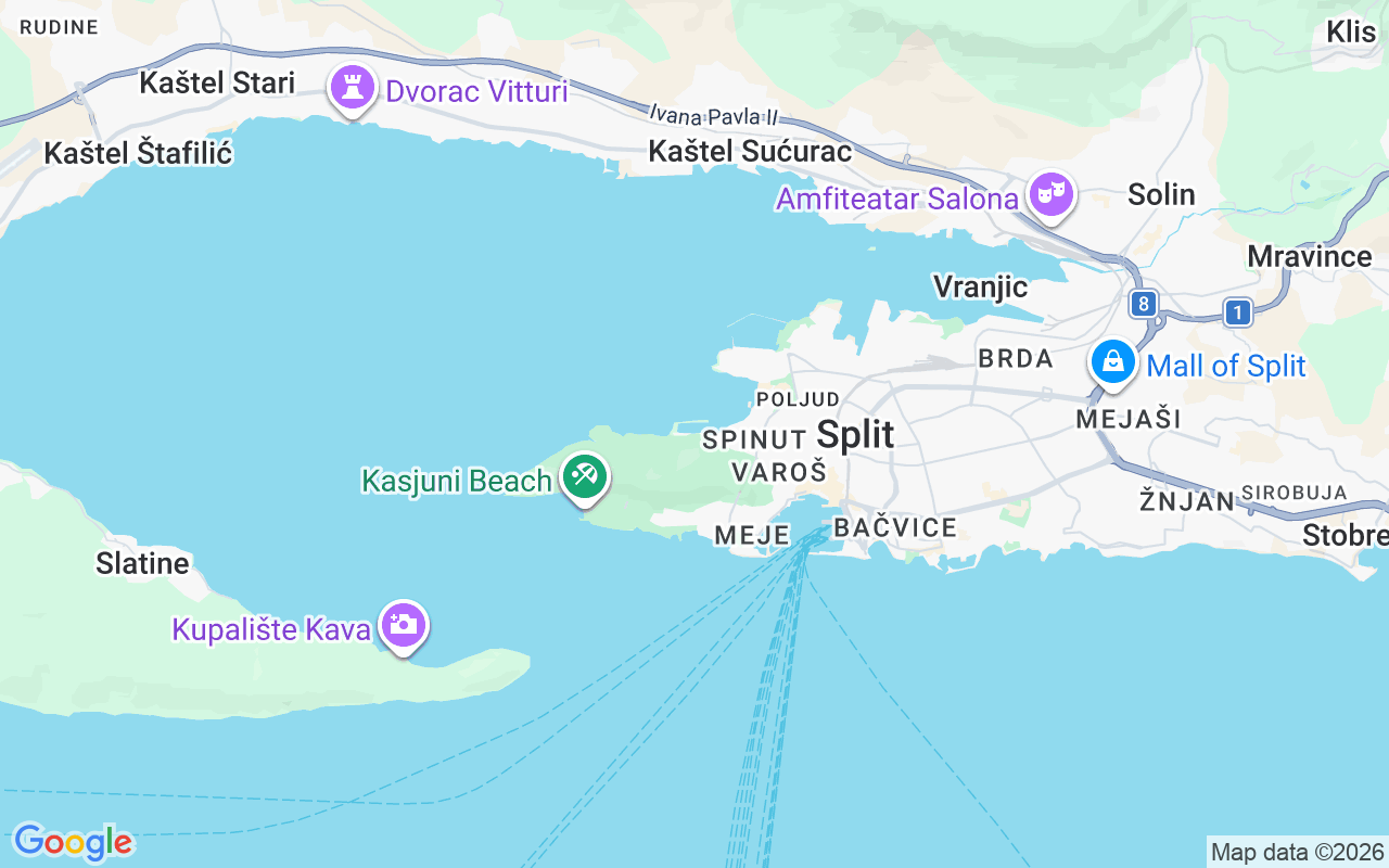 De locatie van Zeilboot: Marina Spinut, Split