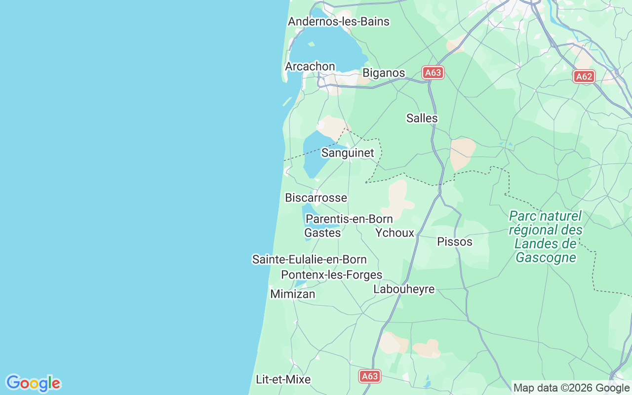 De locatie van Motorboot: Groupe Nautic 40, 40600 Biscarrosse