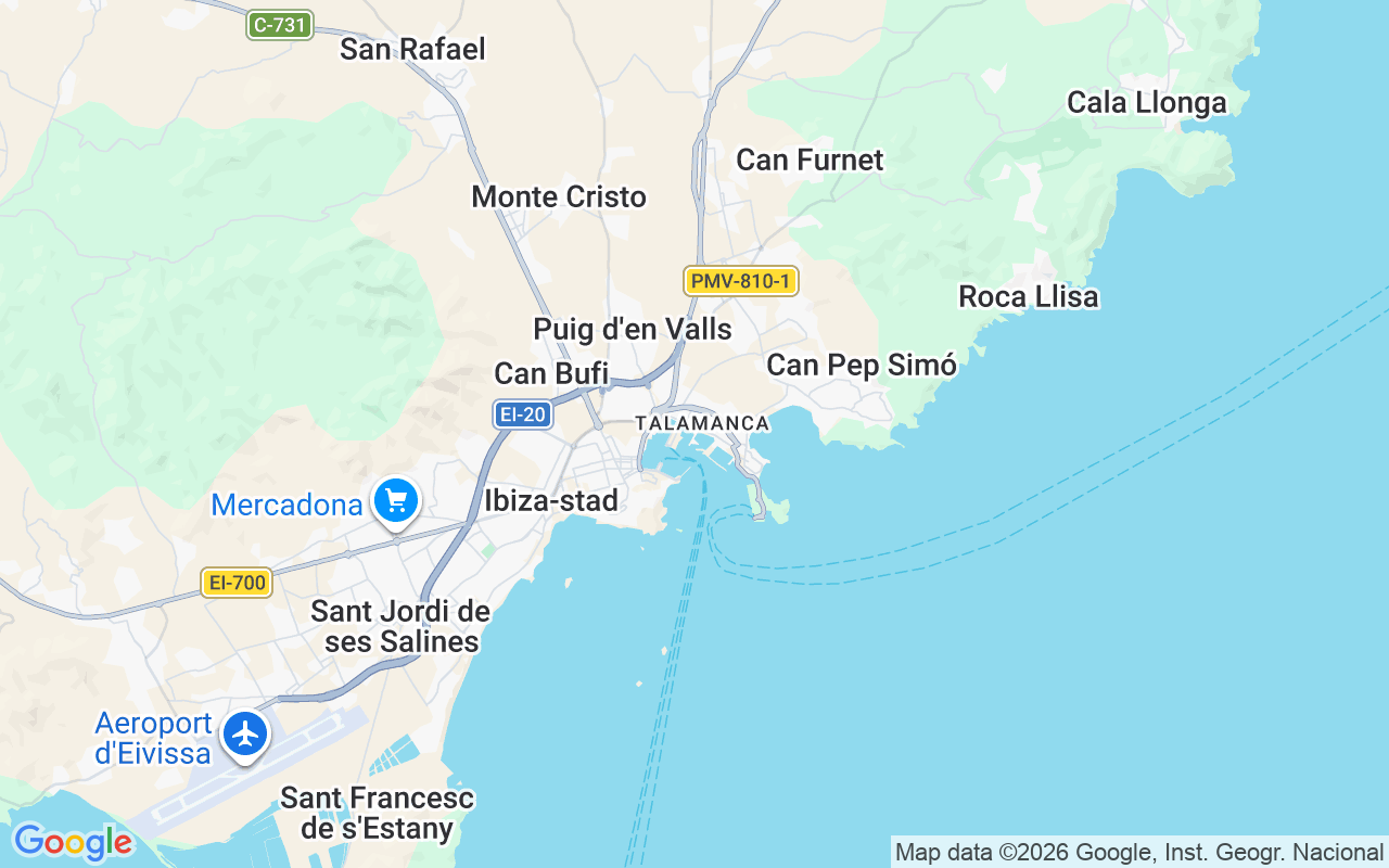 De locatie van RIB: Marina Botafoch, Ibiza-Stad