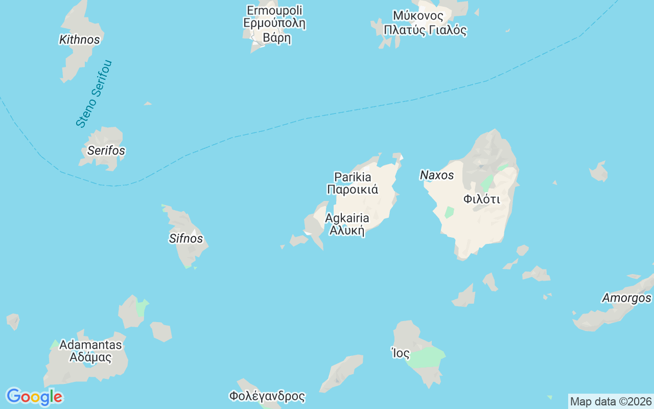 De locatie van RIB: Antiparos, Andiparos 840 07