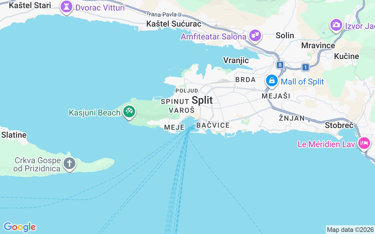 De locatie van Motorboot: Trumbićeva Obala 13, Split