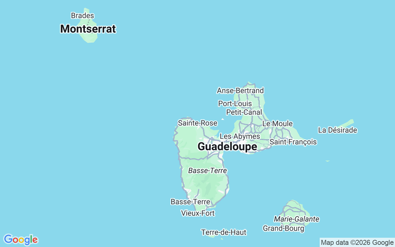Emplacement du Semi-rigide: Sainte-Rose, Guadeloupe