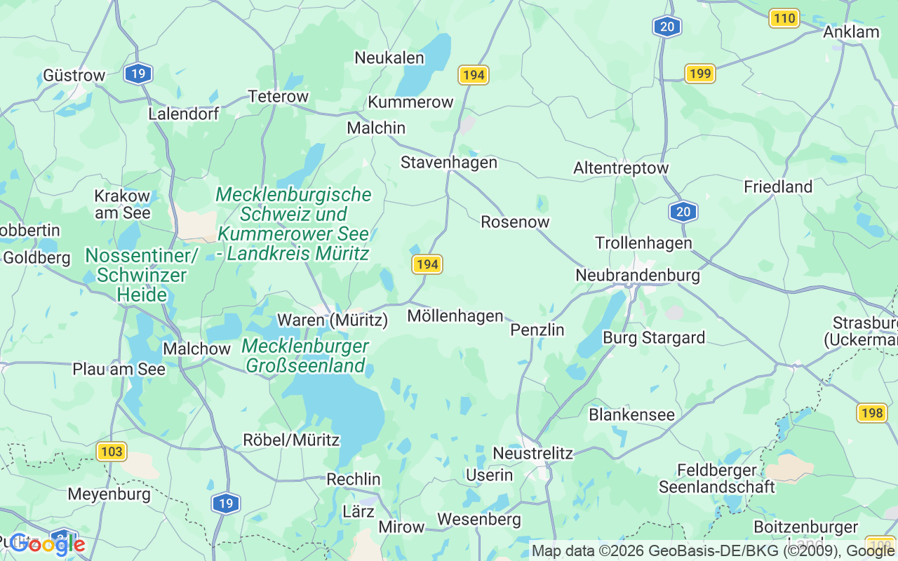 Liegeplatz Hausboot: Marina Röblinsee, Mecklenburgische Seenplatte
