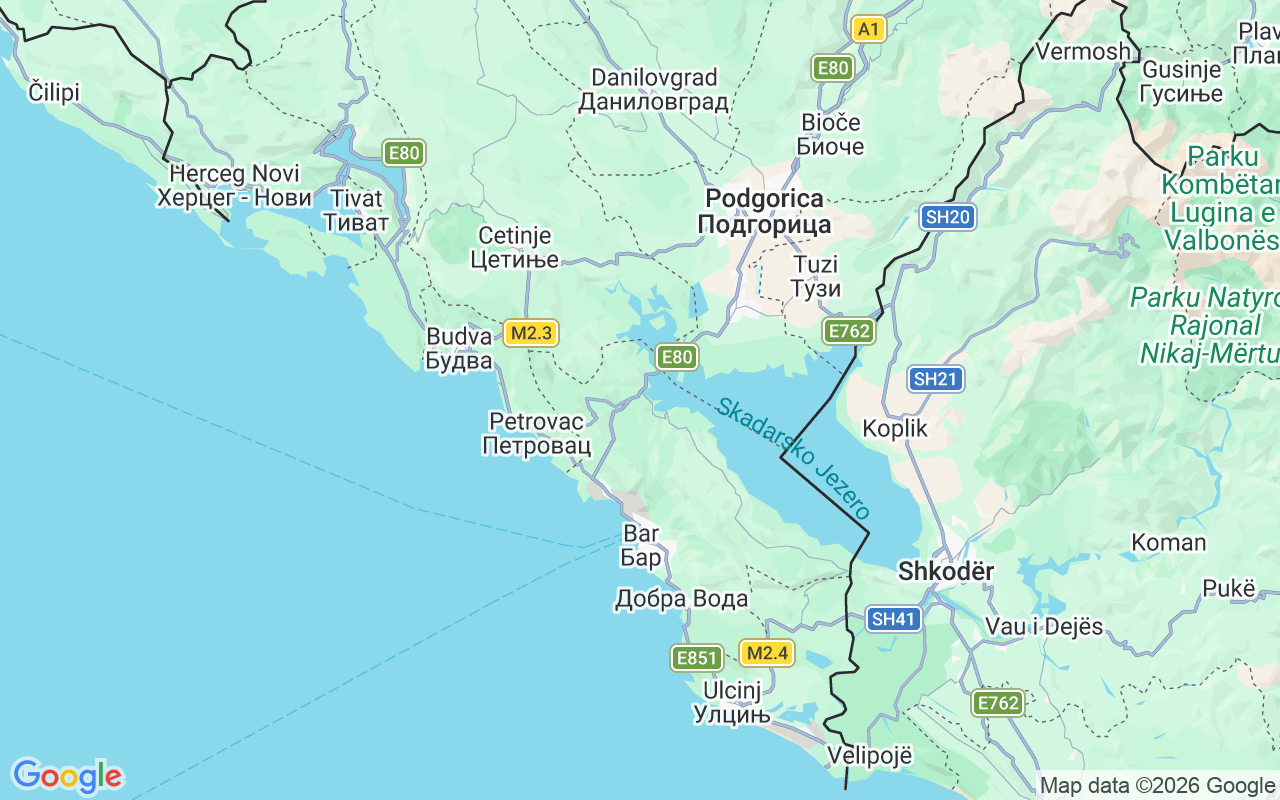 De locatie van Motorboot: Virpazar, Virpazar