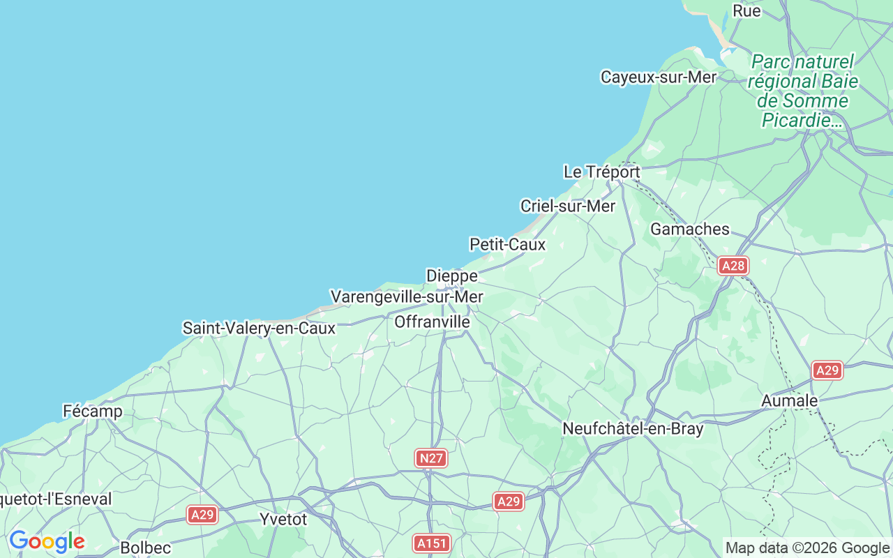 De locatie van RIB: Dieppe, 76200 Dieppe