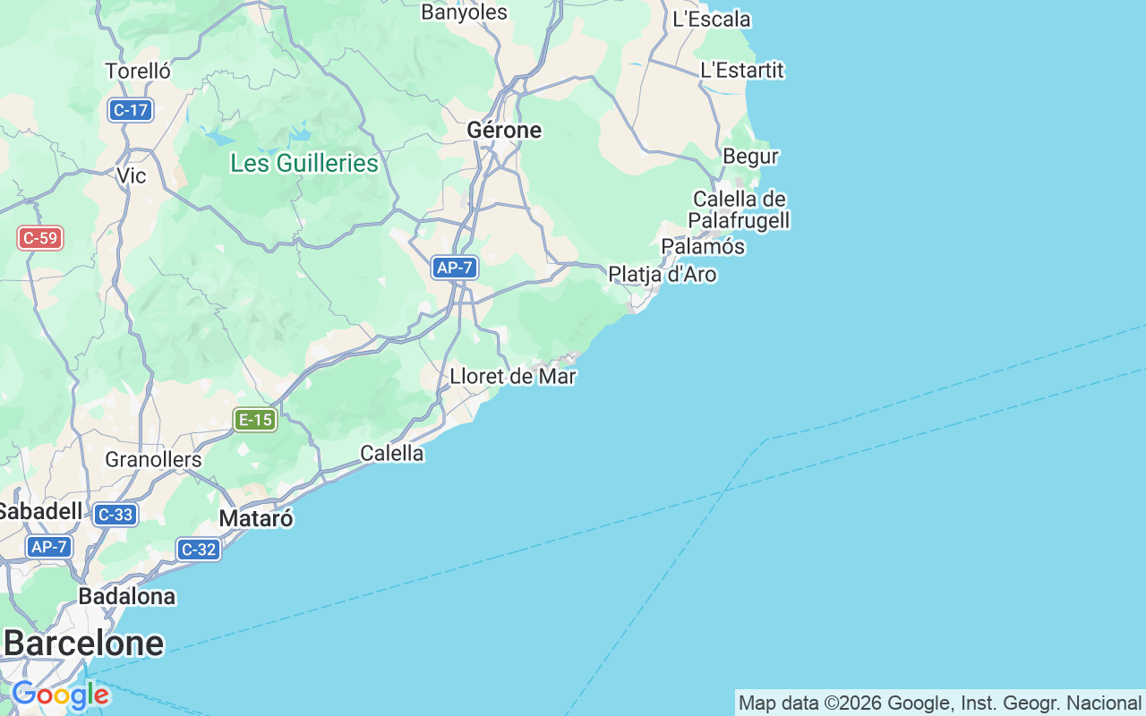 Emplacement du Semi-rigide: Mar Menuda, 17320 Tossa De Mar
