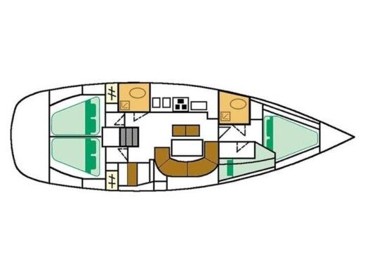 Sailboat  Oceanis 411 Clipper boat plan
