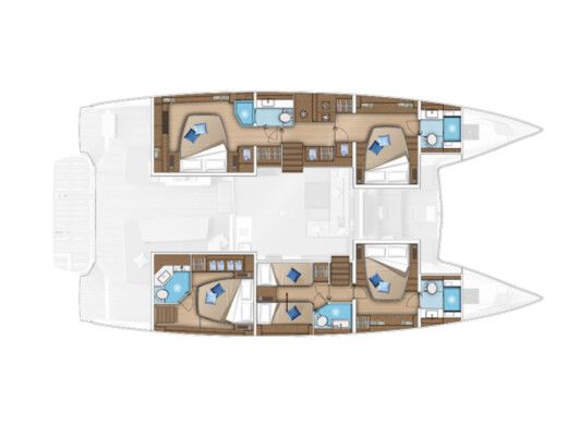 Catamaran  Lagoon 55 Plattegrond van de boot