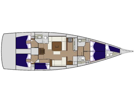 Sailboat Dufour Dufour 56 Exclusive Boat design plan