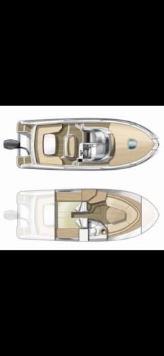 Motorboat Beneteau Flyer sundeck 8.5 Boat layout
