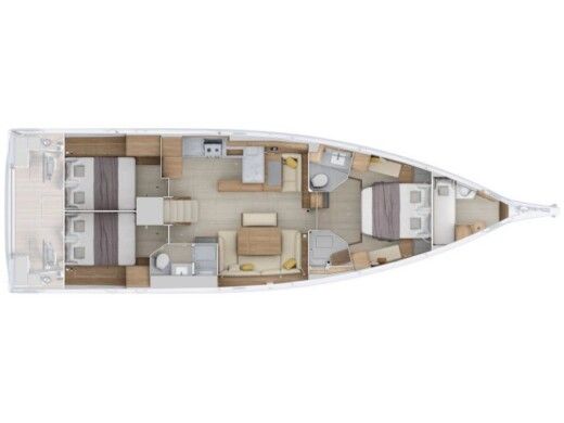 Sailboat  Oceanis 52 (owner version) Boat design plan