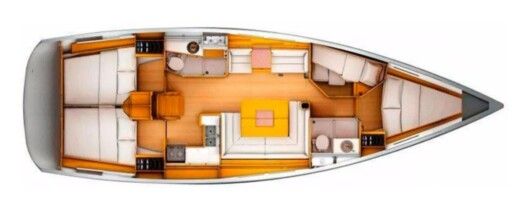 Sailboat Jeanneau Sun Odyssey 439 Plan du bateau