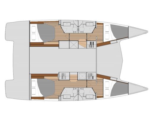 Catamaran FOUNTAINE PAJOT LUCIA 40 Boot Grundriss