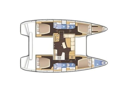 Catamaran  Lagoon 450 Sport boat plan