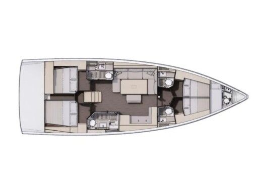 Sailboat  Dufour 470 (4 cab.) Plattegrond van de boot