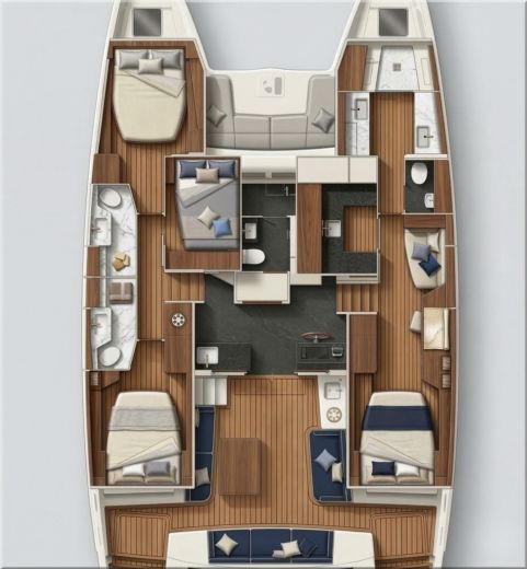 Catamaran Lagoon 51 Planimetria della barca