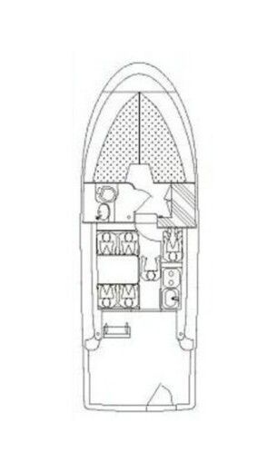 Motorboat ADRIA Event 850 boat plan