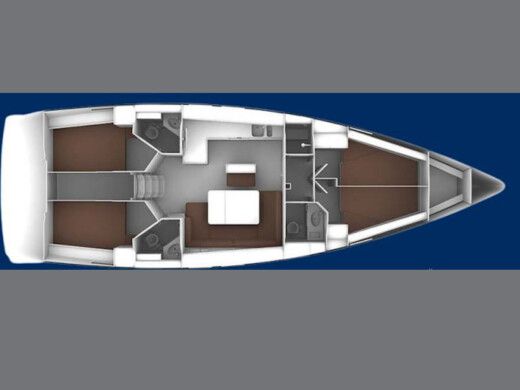 Sailboat  Bavaria Cruiser 46 Plan du bateau