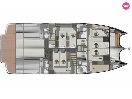 Catamaran  Prestige M48 Boat design plan