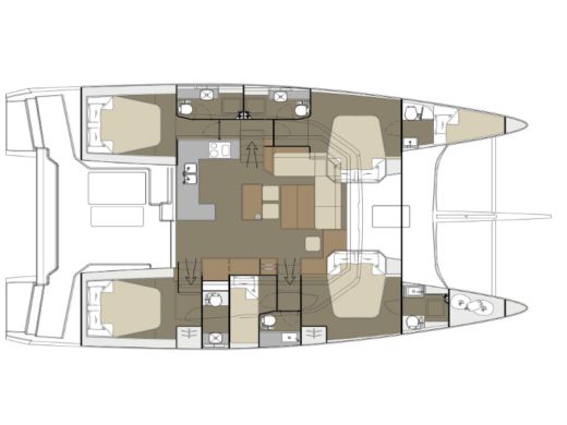 Catamaran Dufour Dufour 48 boat plan