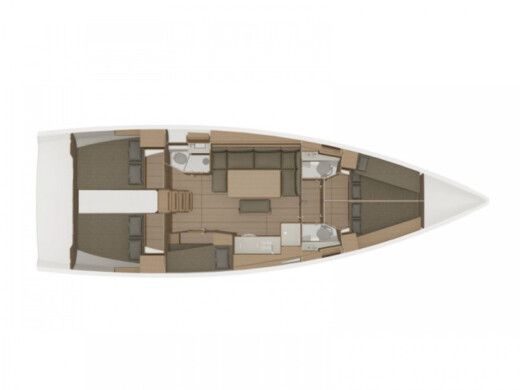 Sailboat Dufour Dufour 460 Grand Large Boot Grundriss