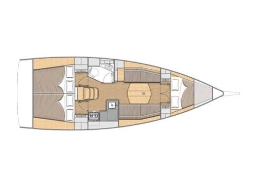 Sailboat  Oceanis 34.1 Plano del barco