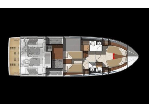 Motorboat  Jeanneau NC 14 Boot Grundriss