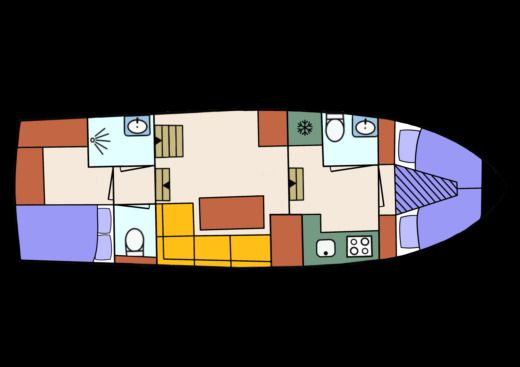Houseboat Star of Grace Ankertrawler 1100 boat plan
