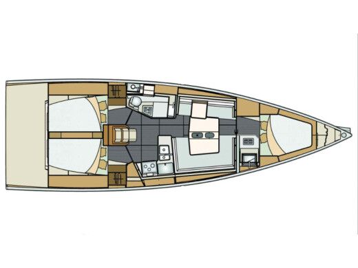 Sailboat Elan Elan E5 Boat layout