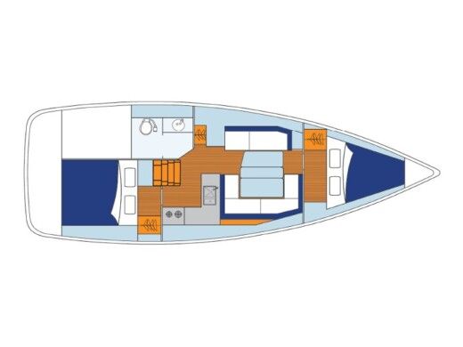 Sailboat Sunsail 34 boat plan