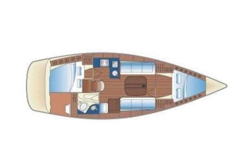 Sailboat Bavaria Yachts Bavaria 36 Deep Keel Plattegrond van de boot