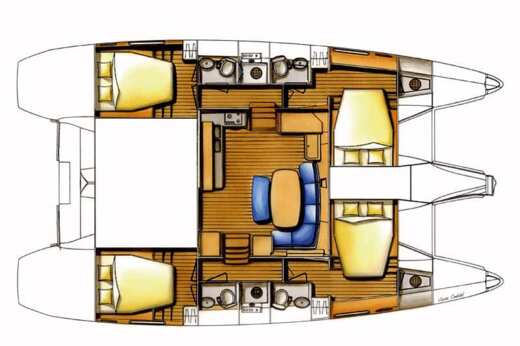 Catamaran LAGOON 420 boat plan
