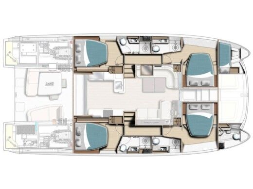 Sailboat  Leopard 53 PC Boot Grundriss