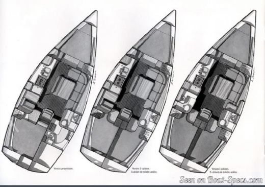 Sailboat Beneteau Oceanis 370 Plan du bateau