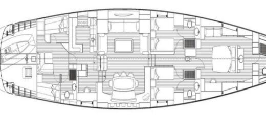 Sail Yacht Monty North Custom Planta da embarcação