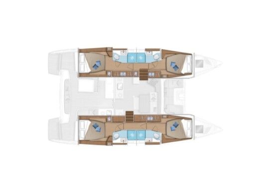 Catamaran Lagoon Lagoon 46 Boot Grundriss