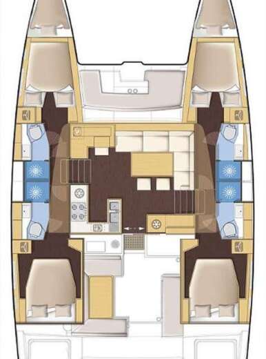 Catamaran Lagoon Lagoon 450 boat plan