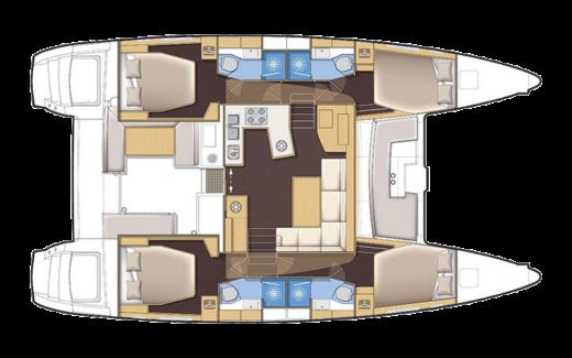 Catamaran Lagoon 450F Boat design plan