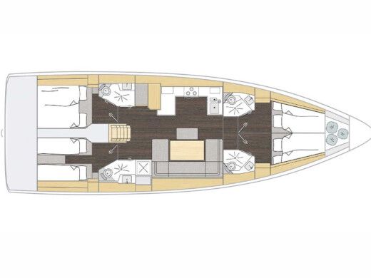Sailboat  Bavaria C46 boat plan
